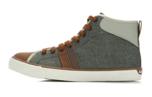 Li Ning Textile, Synthetic Leather Wear resistant And Lightweight High top Skateboard Shoes Men's