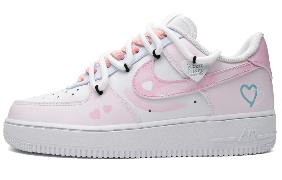 Nike Air Force 1 Low Love Confession Slip Resistant Cushioning Low top Skateboard Shoes Unisex Pink