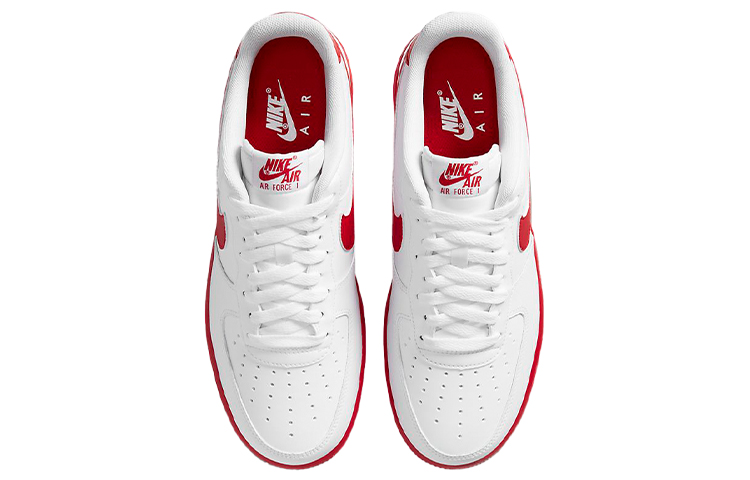 Мужские кроссовки Nike Air Force 1 University Red (белые) — фото 4