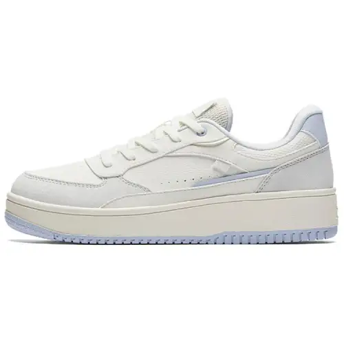 Anta Comfortable And Trendy Slip Resistant Abrasion Resistant Low top Skateboard Shoes Women's White Gray Blue