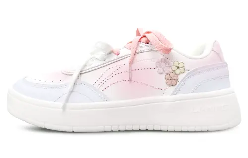 LiNing Su Xiaorui Weaving Dreams Slip Resistant, Abrasion Resistant, Breathable Low Top Skateboard Shoes Women's Pink