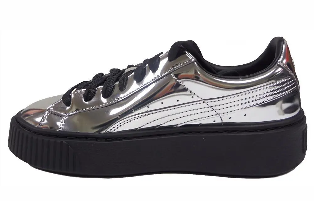 PUMA Platform Metallic Gs Silver Women's