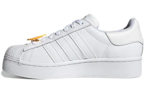 Adidas Originals Superstar Bold Comfortable Abrasion Resistant Low top Skateboard Shoes Unisex Cloud White