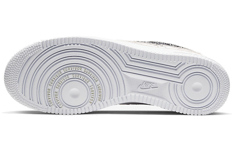 Кеды Nike Air Force 1 (белые с цветами) — Белый — фото 5
