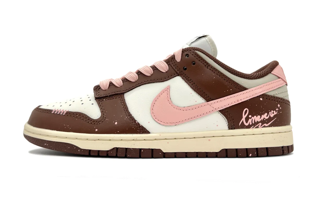 Nike Dunk Abrasion Resistant Low top Skateboard Shoes Women's Pink