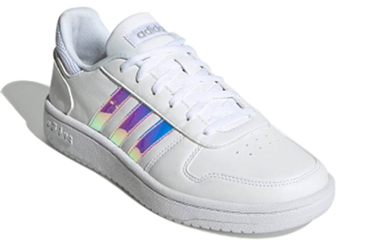 Женские кеды adidas neo Hoops 2.0 (белый / синий / фиолетовый) — фото 2