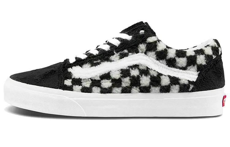 Vans Canvas Sherpa Abrasion Resistant Lightweight Low top Skateboard Shoes Unisex Black White