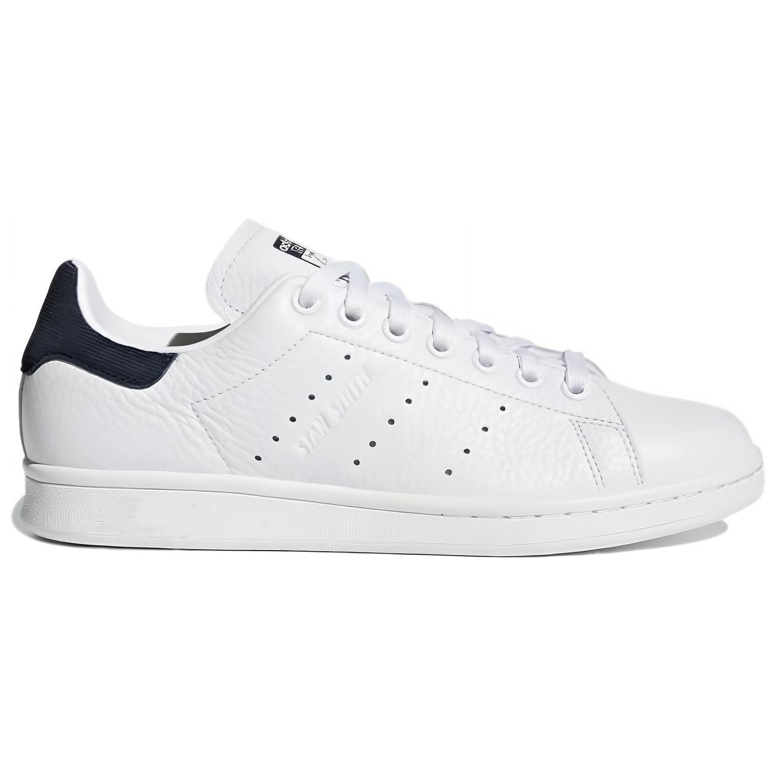 Женские кеды adidas originals STAN SMITH (белые / темно-синий) — Белый / тёмно-синийсиний — фото 2