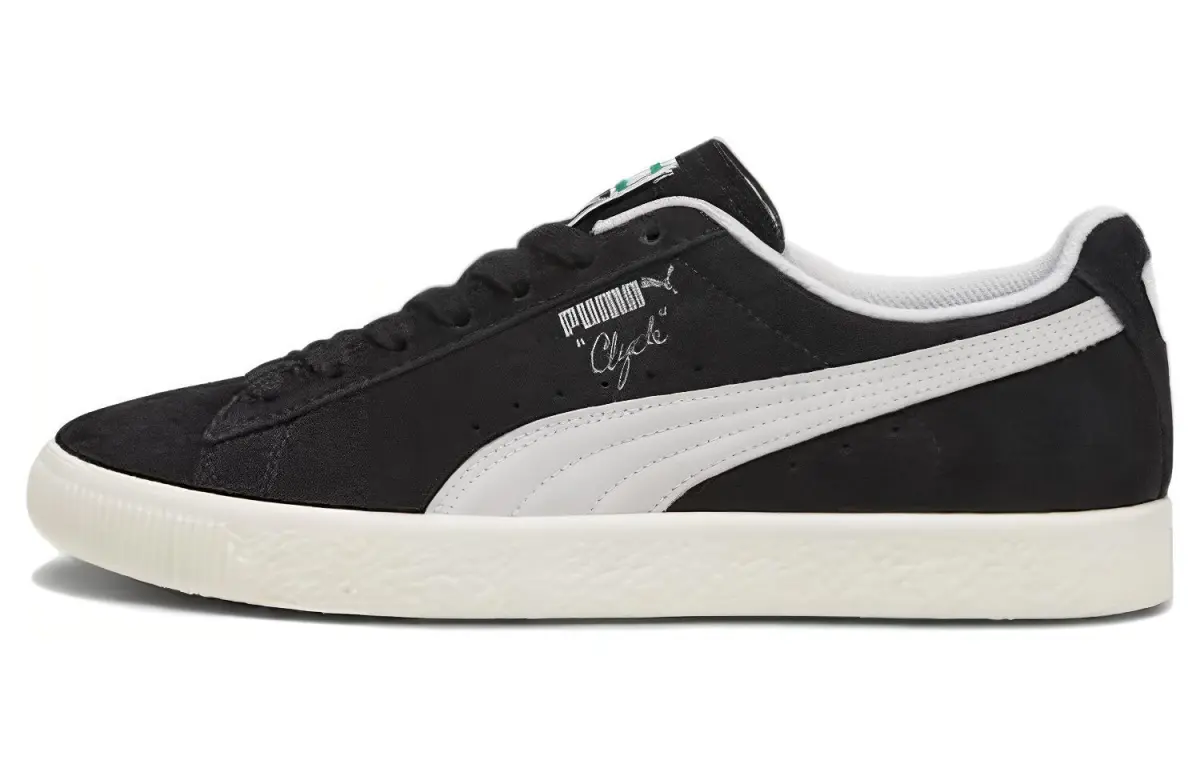 PUMA Clyde Hairy Suede PUMA Black Frosted Ivory