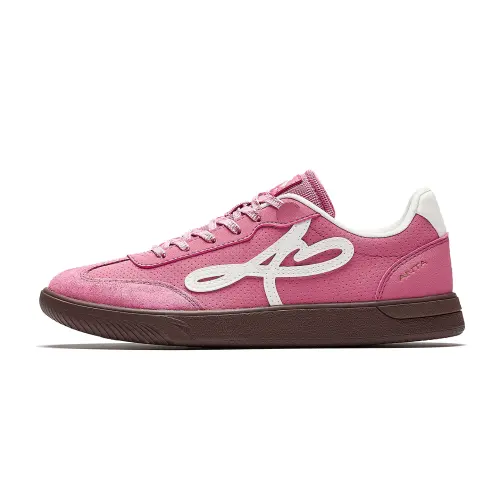 Anta Man Dance Abrasion Resistant Slip Resistant Low top Skateboard Shoes Women's Pink White