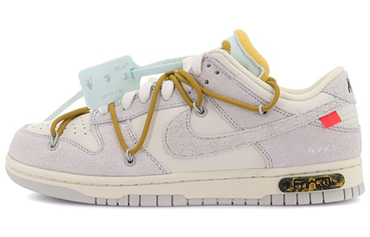 Кеды OFF-WHITE x Nike Dunk The 50 NO.37 (серо-белые)
