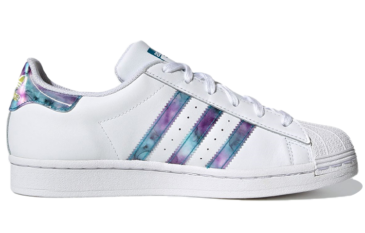 Женские кеды adidas originals SUPERSTAR (белый / фиолетовый) — 白/渐变紫 — фото 2