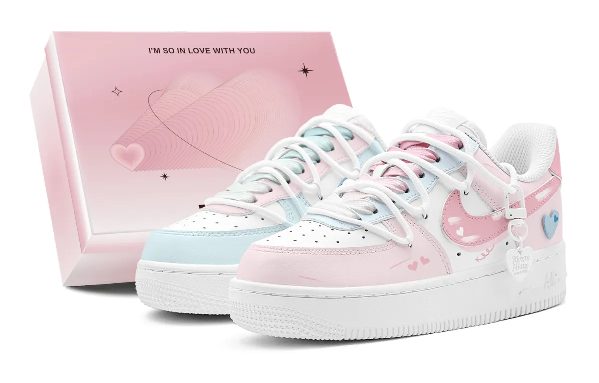 Nike Air Force 1 Air Force 1, Reversible Mismatched Sweetheart Slip Resistant Slip Resistant Low top Casual Skate Shoes