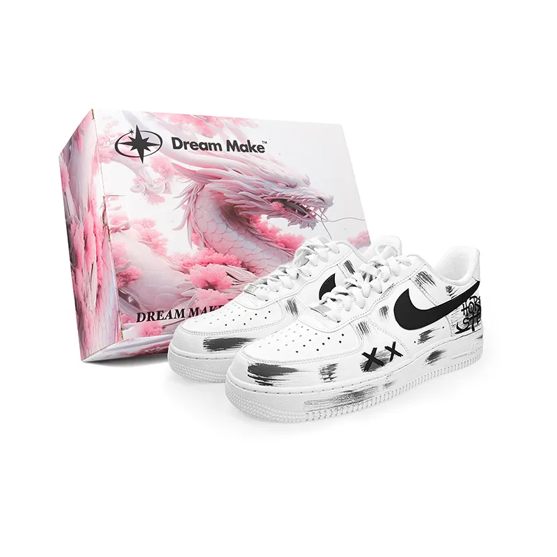 Nike Air Force 1 Punk Girlish Abrasion Resistant Low Top Skateboard Shoes Women's White