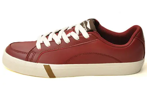 Li Ning Comfortable Coverage Thermal Slip Resistant Low top Skateboard Shoes Men's Dark Red