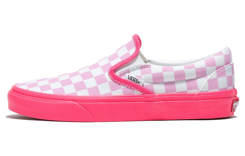 Vans Slip on Customs Neon 'Pink Checkerboard'