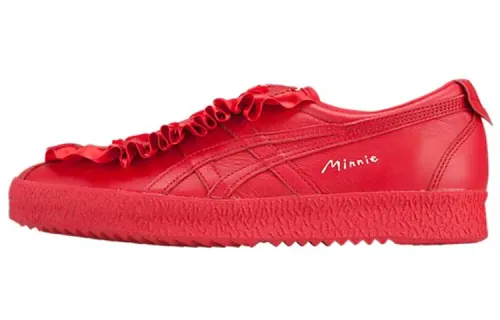 Onitsuka Tiger Mexico Delegation Abrasion Resistant Low top Skateboard Shoes Unisex Red