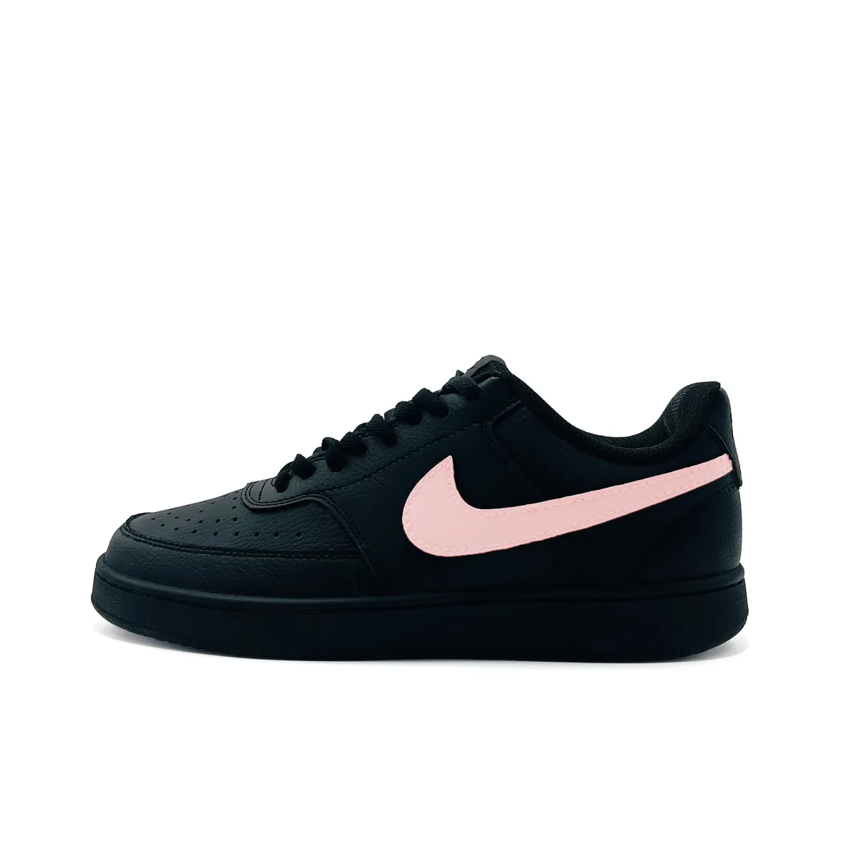 Nike Court Vision Slip Resistant Abrasion Resistant Low top Skateboard Shoes Unisex Pink Black