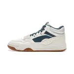 Li Ning Moon White HI Cushioning Mid top Skateboard Shoes Men's White Green