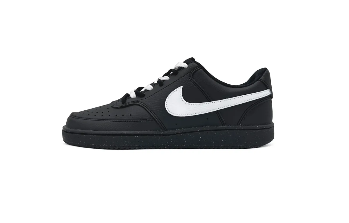 Nike Court Vision Slip Resistant Abrasion Resistant Low top Skateboard Shoes Unisex Black White