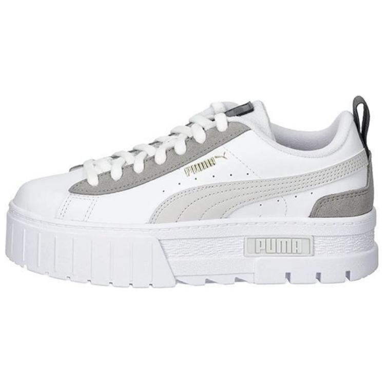 PUMA Mayze Comfortable And Lightweight Low top Skateboard Shoes Women's White