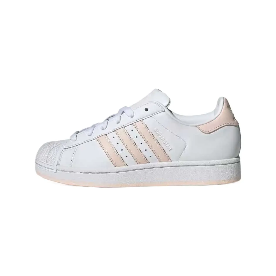 Adidas Originals Superstar 2 Synthetic Leather, Leather Low top Skateboard Shoes Women's White Pink