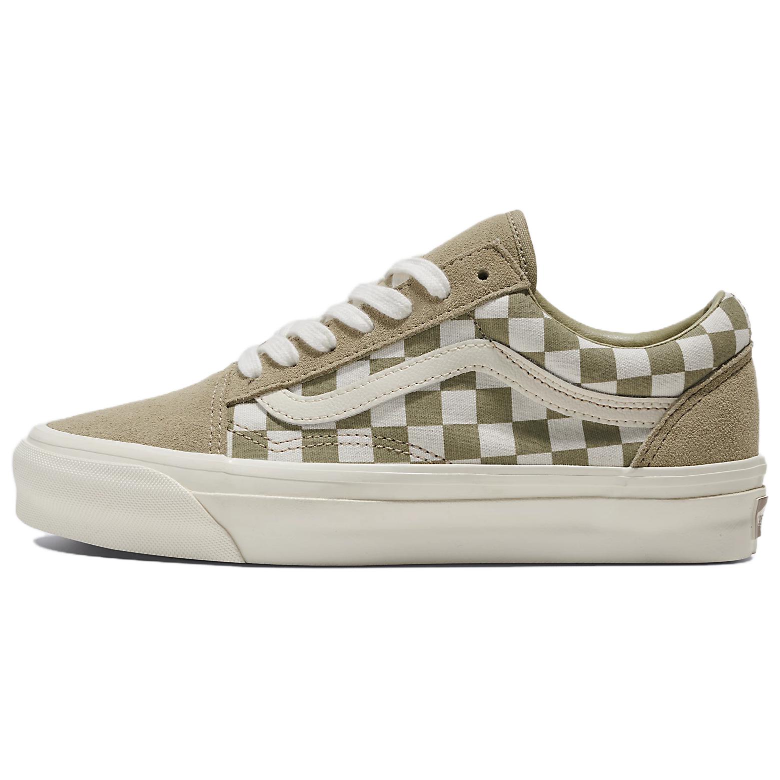 Кеды Vans Old Skool Checkerboard (шалфейно-зеленые)