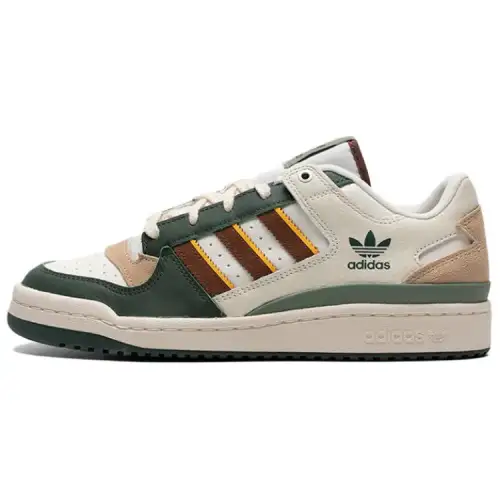 Adidas Originals FORUM Low top Skateboard Shoes Unisex White Green Brown
