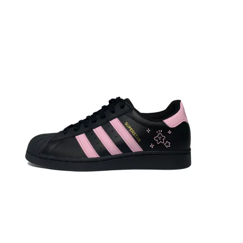 Adidas Originals SUPERSTAR Low top Skateboard Shoes Unisex Black Pink