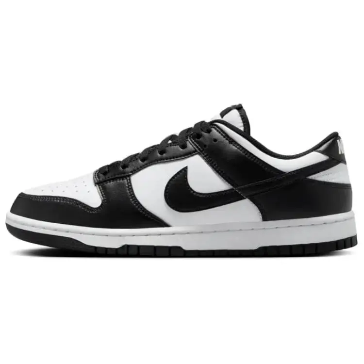Nike Dunk Synthetic Leather Low top Skateboard Shoes Unisex White Black