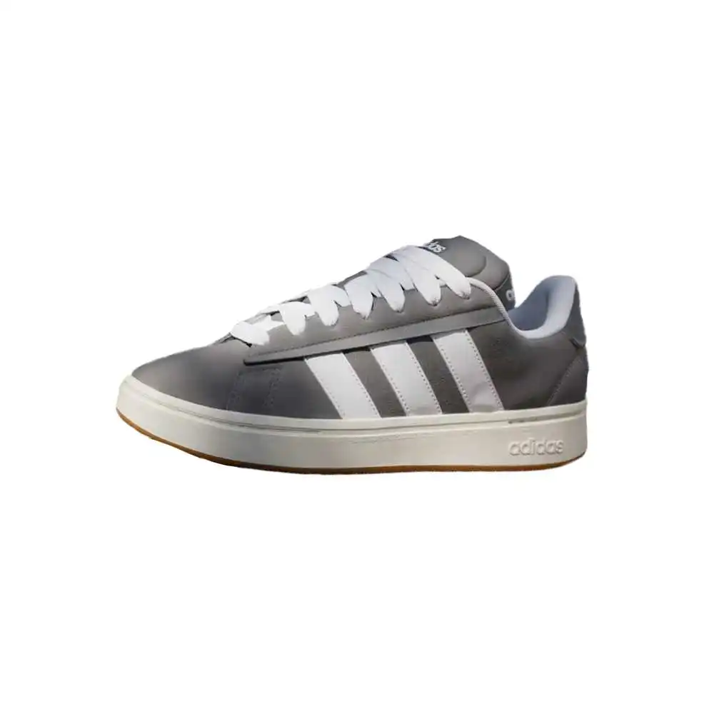 Adidas GRAND COURT ALPHA Synthetic Leather Low top Skateboard Shoes Men's Gray White