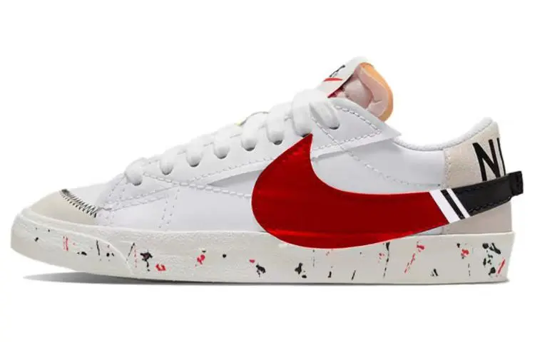 Nike Blazer Jumbo Low top Skateboard Shoes Women's White Red Black