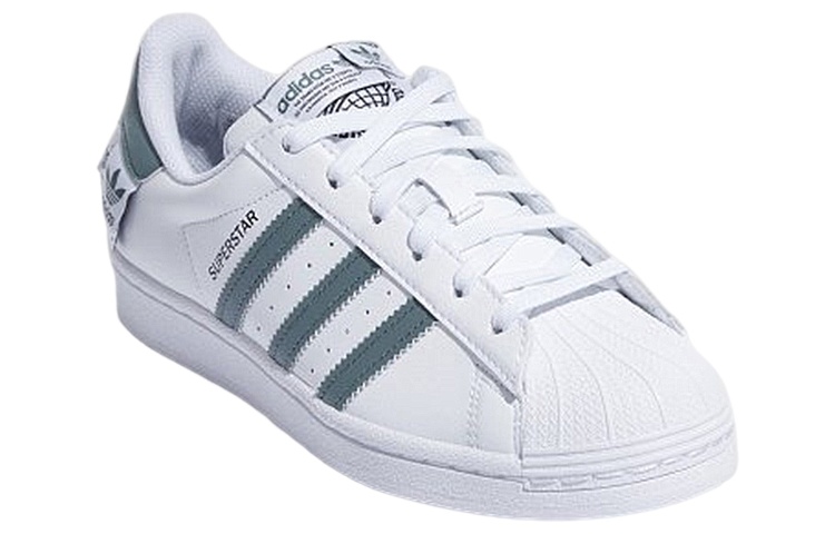 Кеды adidas originals SUPERSTAR (бело-серо-зеленые) — фото 3