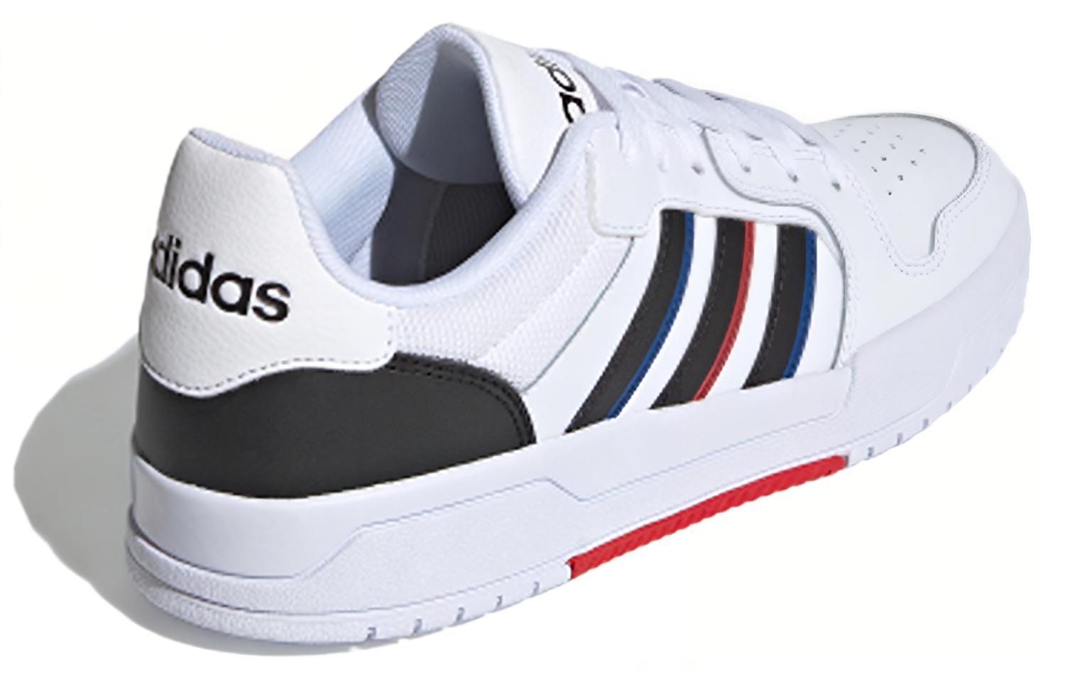 Мужские кеды adidas neo Entrap (бело-черно-красные) — Белый / чёрный / красный — фото 4