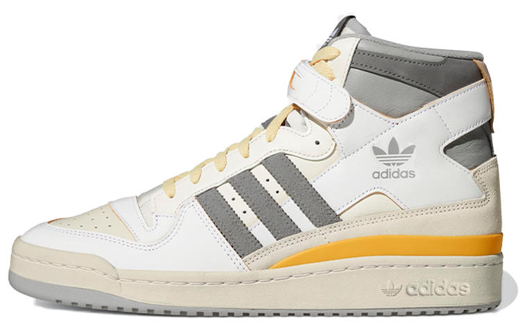 Кеды adidas originals FORUM 84 84 High (бело-серо-желтые)