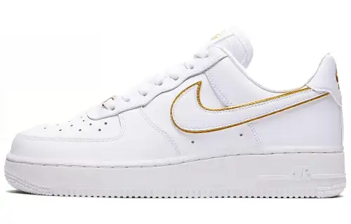 Nike Air Force 1 Low White Gold Swoosh Women's