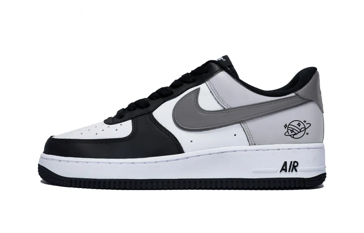 Nike Air Force 1 Puppy Fragment Low top Skateboard Shoes Men's White Dark Gray