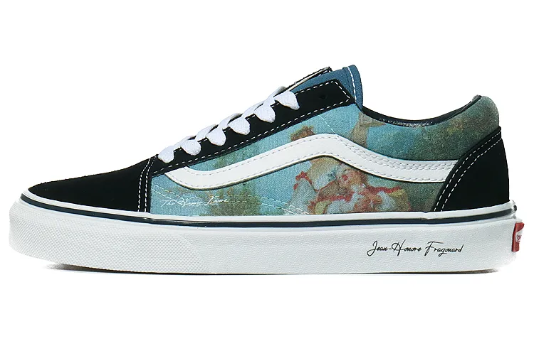 Vans Old Skool Navy Low top Skateboard Shoes Unisex Black White Blue