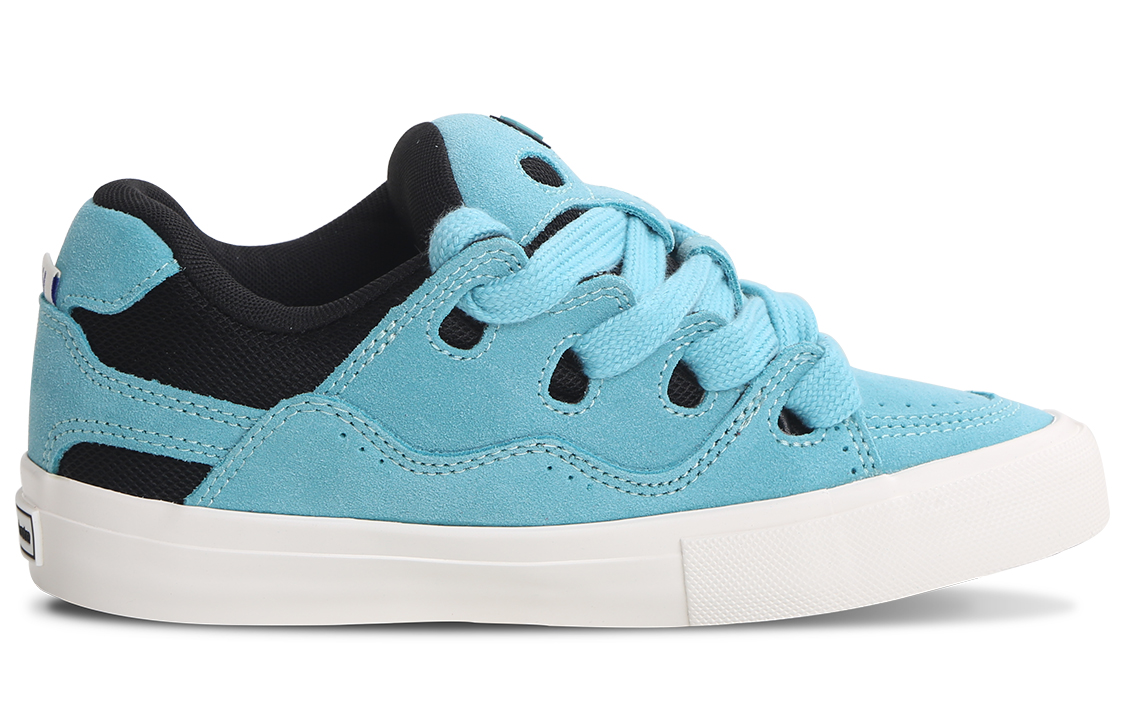 Ollieskate Blue Chanel Inspired Slip Resistant Cushioning Abrasion Resistant Skateboard Shoes Unisex Lake Blue