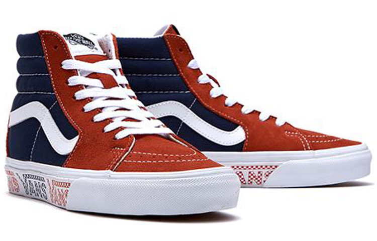 Кеды Vans SK8 (оранжево-синие) — фото 3