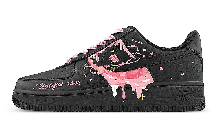 Nike Low top Skateboard Shoes Women's Black Pink