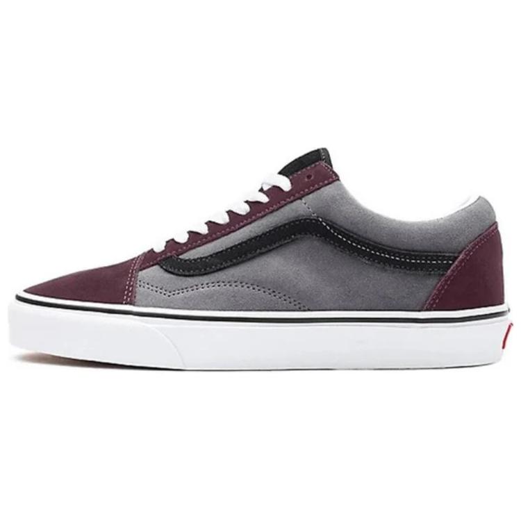 Vans Customs Color Block Old Skool 'Grey Red'