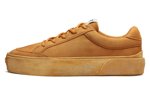 EQLZ EQUALIZER Fault 23 Lo Misprint Shoes Low top Skateboard Shoes Unisex Distressed Brown Suede