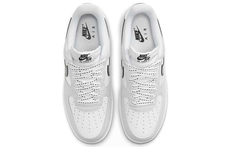 Мужские кроссовки Nike Air Force 1 (белый / золотой) — фото 4