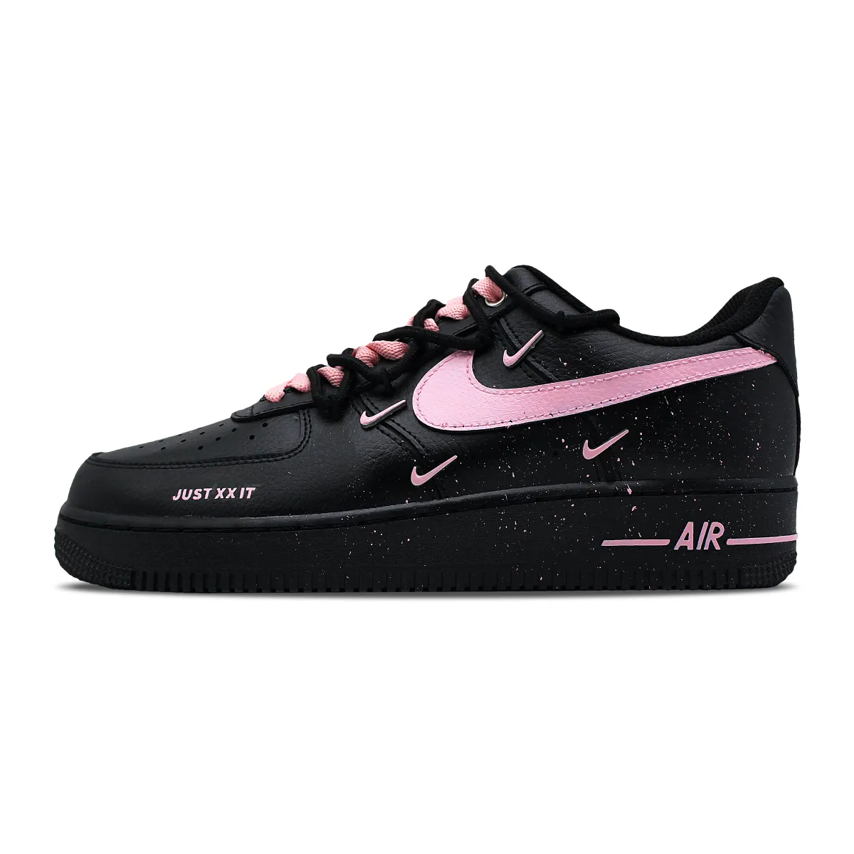 Nike Air Force 1 Urban Chic Style Attitude Abrasion Resistant Breathable Low top Skateboard Shoes Unisex Pink Black