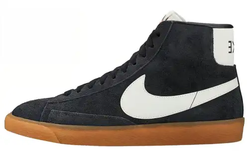 Nike Blazer Mid Suede Vintage Black White Gum Women's