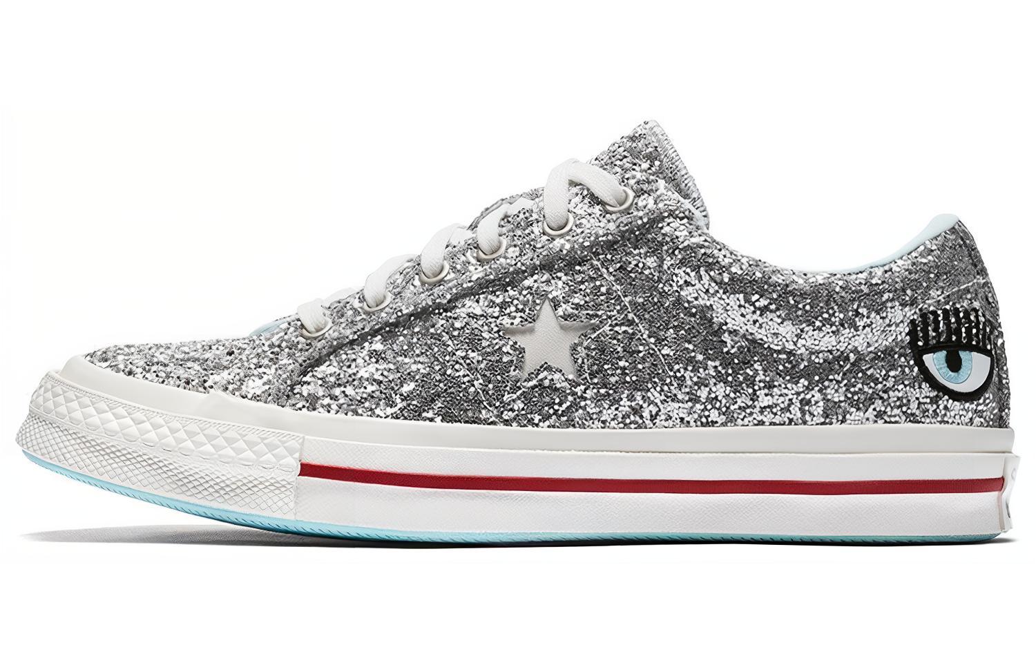 One Star Chiara Ferragni x One Star Wmns Converse Ox 'Silver Glacier Blue' Women's