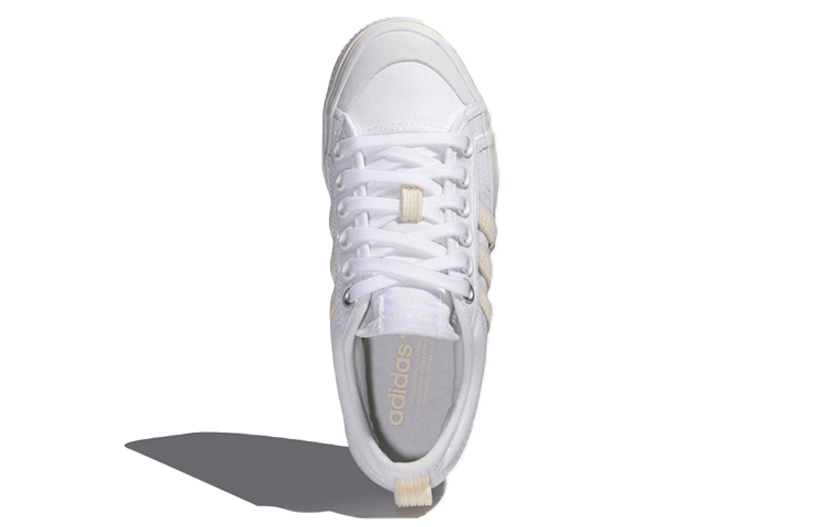 Женские кеды adidas originals NIZZA Platform (бело-бежевые) — фото 5