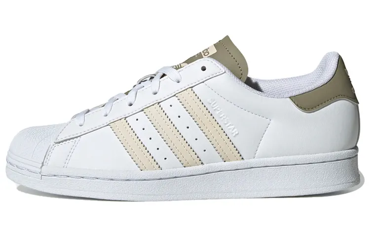Adidas Superstar 'White Olive Green' Women's