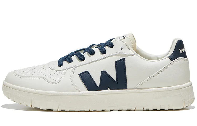 Norman Walsh CARMEL Collection Slip Resistant Abrasion Resistant Low top Skateboard Shoes Unisex Beige Dark Blue Color